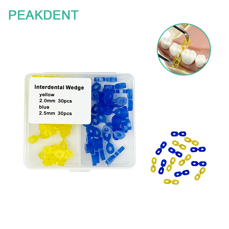 60pcs/box disposable dental wedges dental Laboratory Tools Double Hole Interdental Wedges Dental pads Gap Wedges