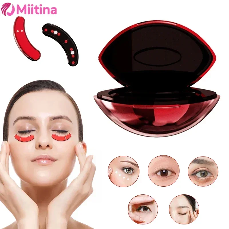 Led Red Light Eye Massager Therapy Massage Facial Relieve Fatigue Massage Reduce Dark Circles Lines Swelling Anti-Wrinkle Patch