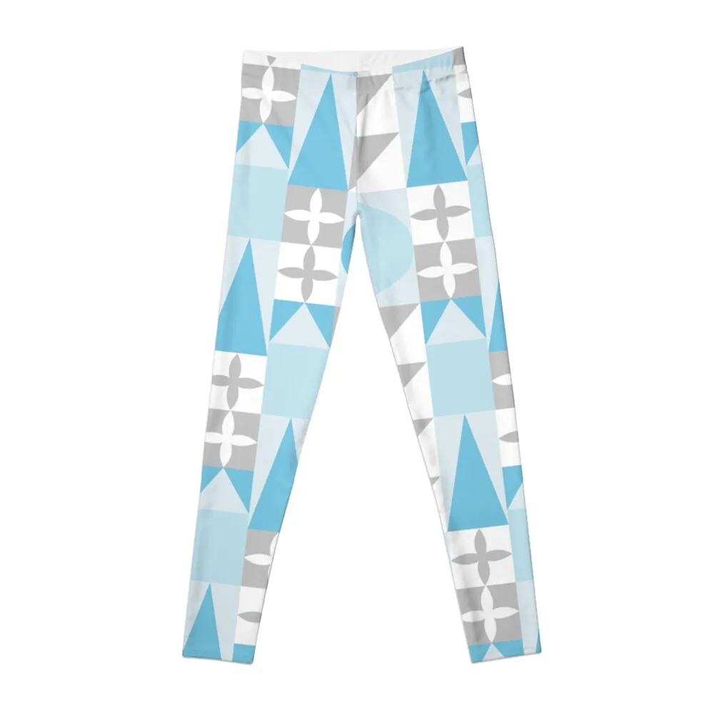 Mary Blair Pattern - Small World (Blue) Leggings high waist legging gym Womens Leggings