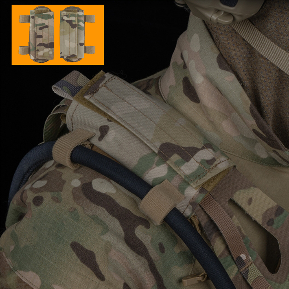 2PCS Tactical Cushioning Anti-slip Shoulder Pads, Outdoor Backpack Vest Breathable Mesh Shoulder Pads