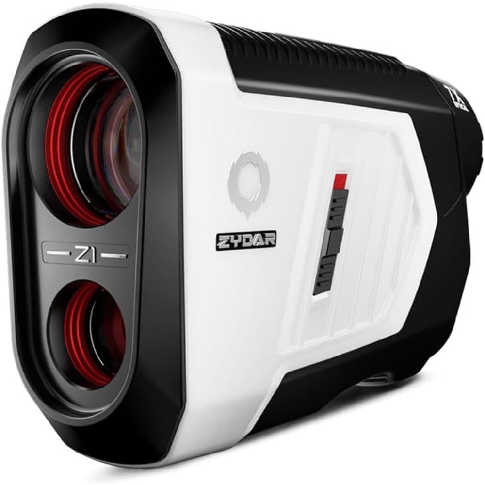 Golf rangefinder with slope, 1300 yard range laser rangefinder, magnetic, aspherical lens, tournament legal, weather resistant