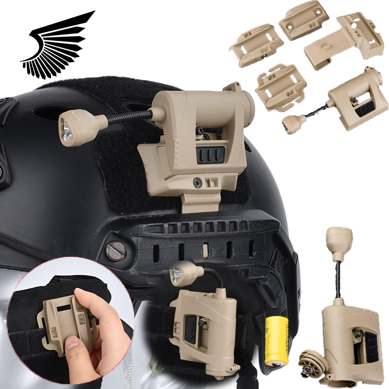 Tactical Military FAST Helmet Light MPLS 4 GEN2 Red Green White IR Illuminator LED Headlamp Outdoor Survival Safety Signal Lamp