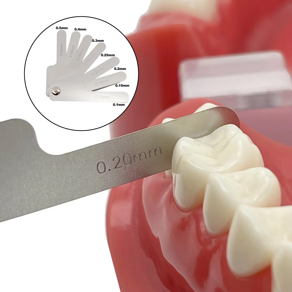 Orthodontic IPR Tool Stainless Steel Dental Measuring Ruler for Precise Interproximal Tooth Gap and Interdental Spacing