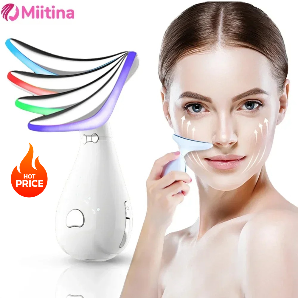Neck Face Lifting Beauty Machine EMS Facial Anti Wrinkle Massager Skin Rejuvenation Thin Double Chin Vibrator Neck Beauty Tool