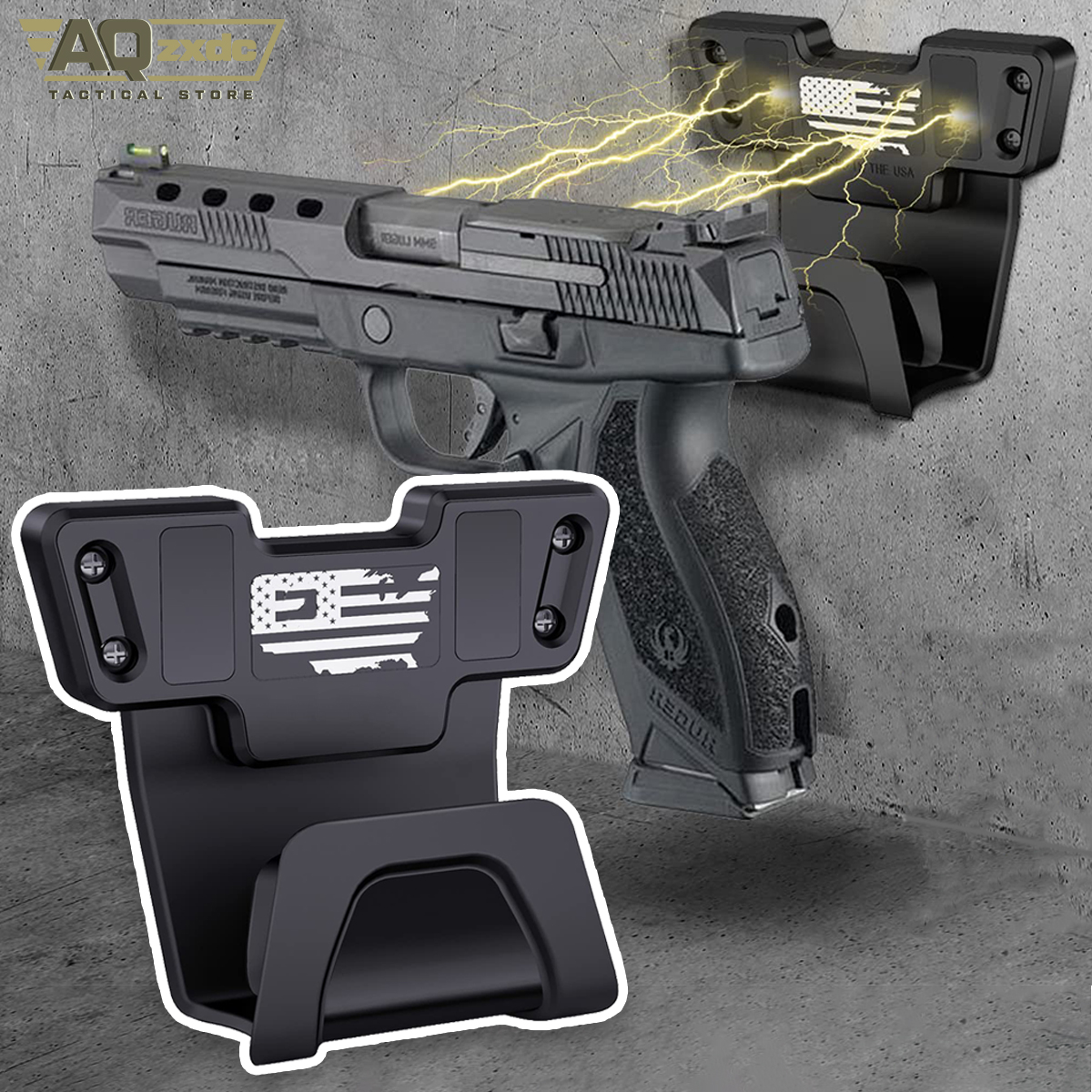 Concealed Gun Magnet Mount Magnetic Gun Mount Gun Holder, Vehicle Gun Holder with Magnet for Revolver, Shotgun, Rifle and Pistol