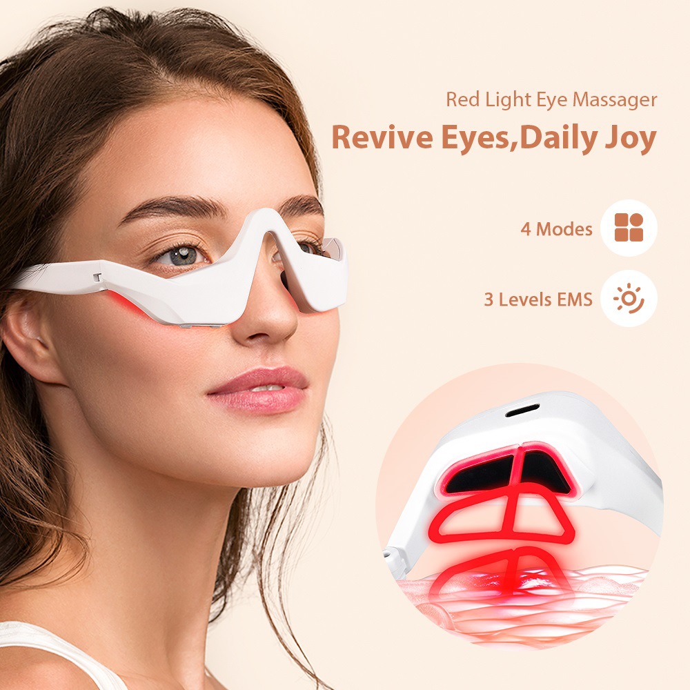 EMS Undereye Red Light Eye Massage Instrument Beauty Tool Dark Circles Anti-eye Wrinkles Essence Introducer Eye Beauty Device