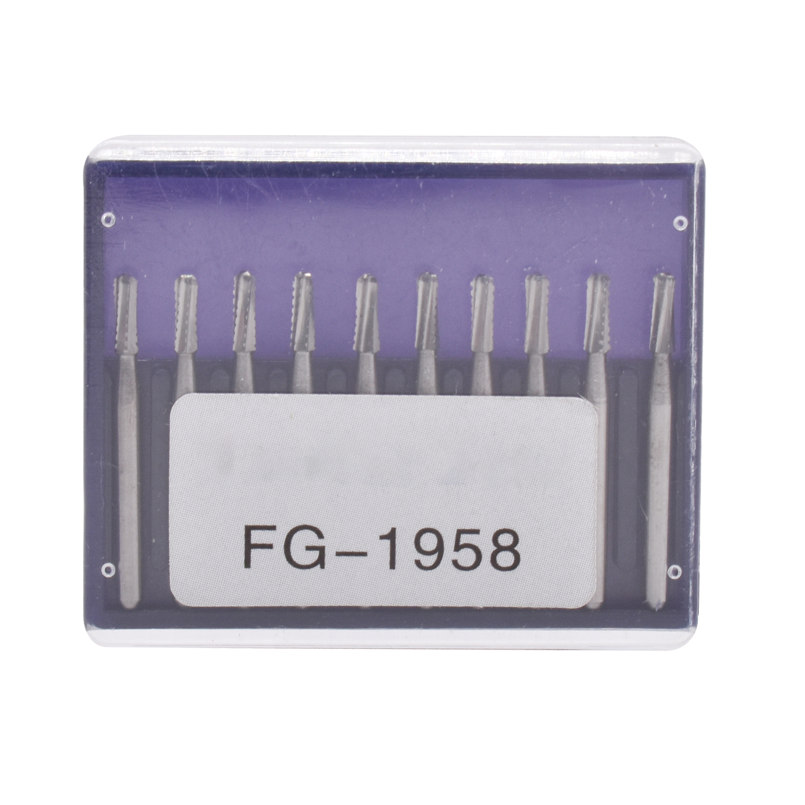 10pcs/box FG-1958 Dental Tungsten Carbide Bur Drill Round Type For High Speed Handpiece Dentistry Tools
