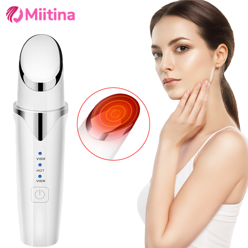 Microcurrent Eye Beauty Device Eye Massager Red Blue Light Remove Eyes Bags Dark Circles Eye Lifting Anti Wrinkle Hot Vibration