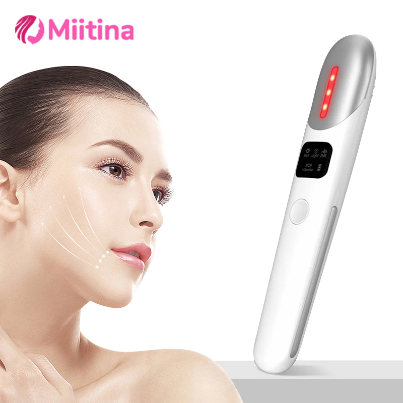 EMS Eye Beauty Device Electric Vibration Pen Facial Neck Eye Massager Skin Tighten Anti Aging Eye Wrinkle Removal Beauty Tools