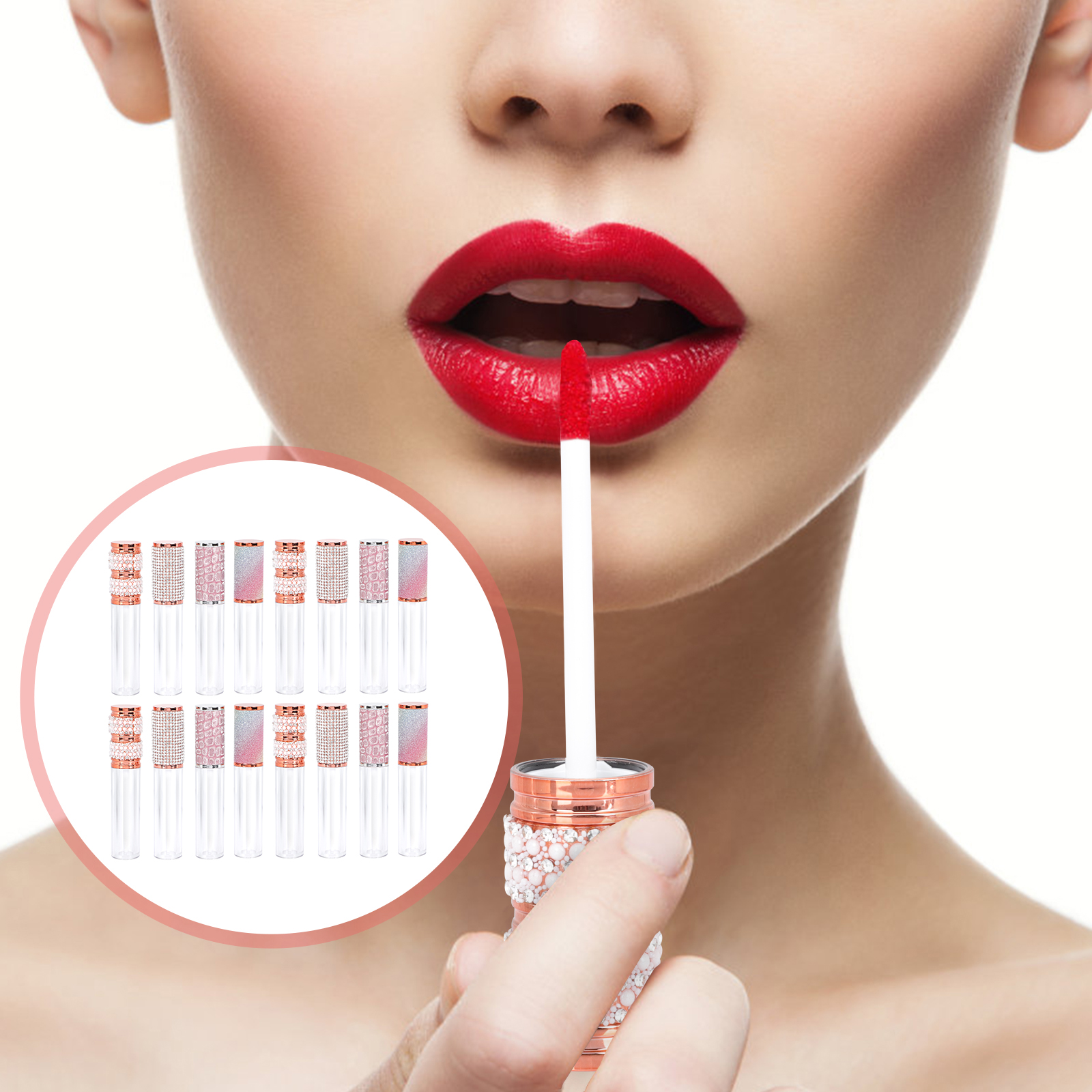 20 Pcs Lip Gloss Tube Lipgloss Bottles Empty Tubes Containers Filling Glaze Abs