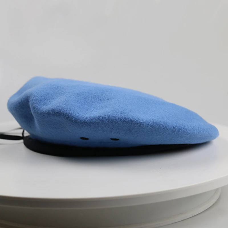 Autumn and Winter New Men's Blue Beret Military Edition Style Cold Weather Equipment Trendy Soldier Cap