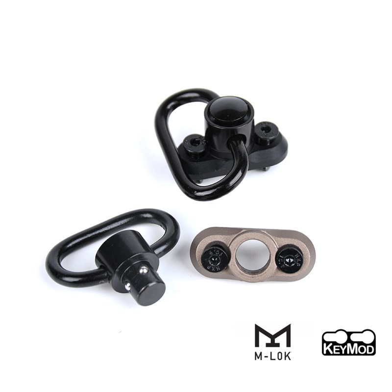 Tactical Metal QD Sling Mount For M-lok Keymod Rail Syste M4 AR15 Mounted Base Swivel Strap Buckle Quick Release Button Hunting