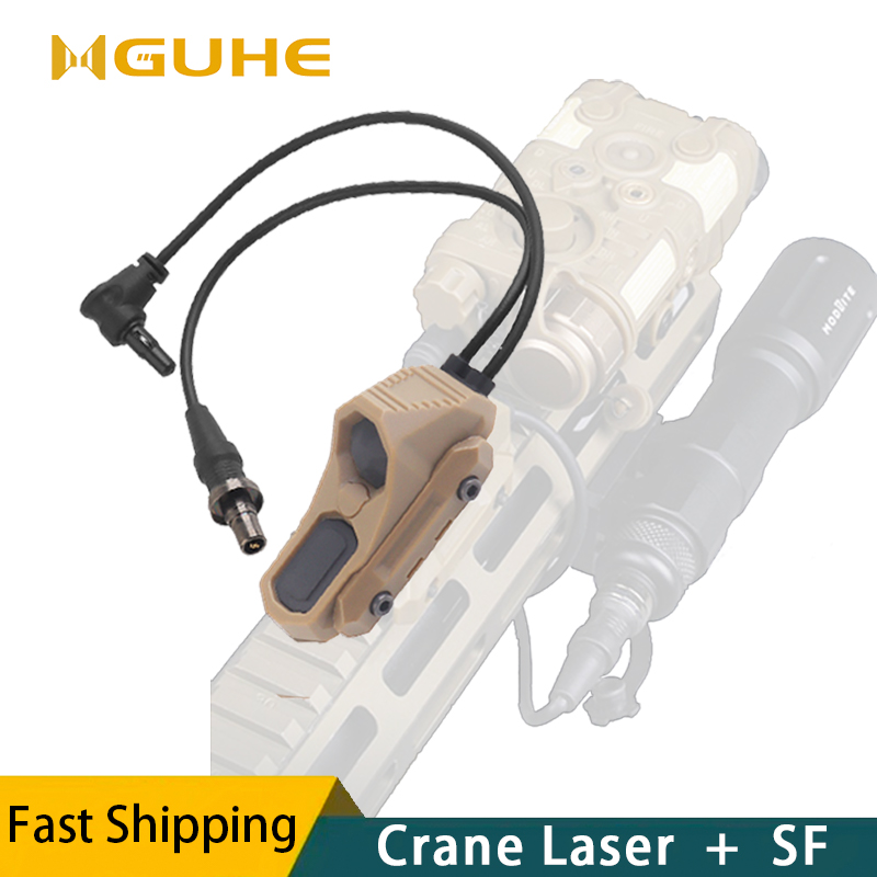 Crane Laser Plug Remote Switch,Tactical Flashlight Laser Button,SF/Crane Laser Plugs,Airsoft Hunting Rail Flashlight Pushbutton