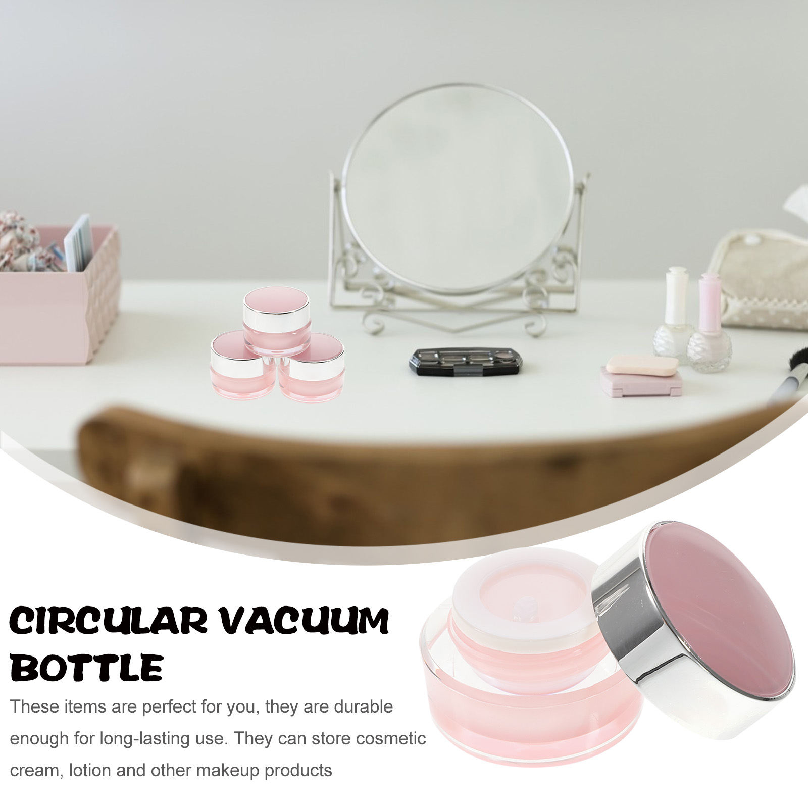 4pcs Circular Cream Lotion Travel Skincare Containers Bottle 5g Empty Jars Travel Portable Containers Skincare Makeup Storage