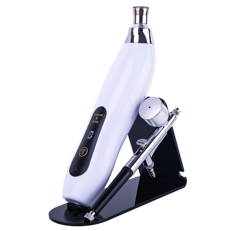 Advanced Facial Body Exfoliator with 9 Interchangeable Heads Peeling Moisturizing Spray Stretch Mark Care Portable USB Charging