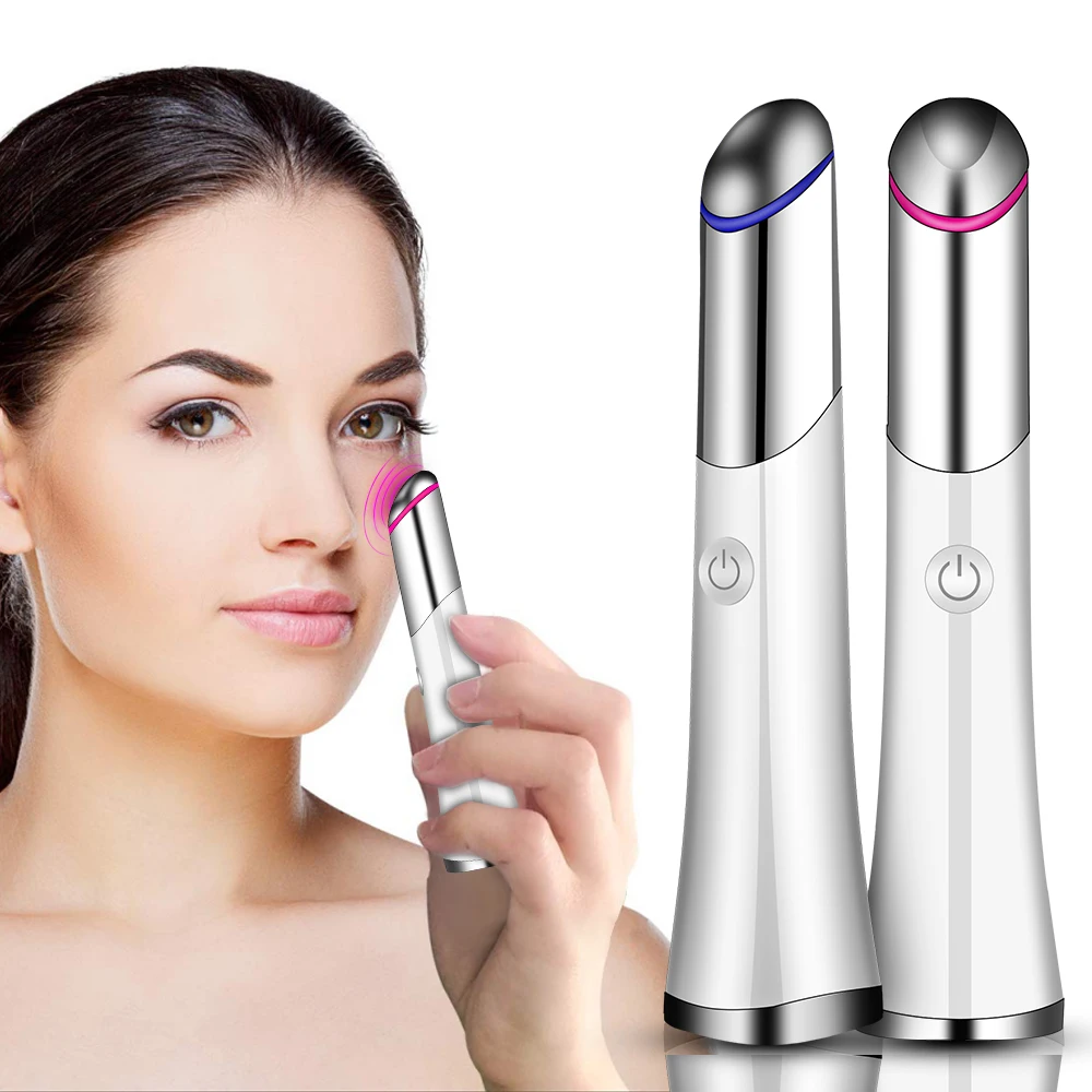 Anti Ageing Wrinkle Dark Circles Bag Thin Face Device USB Portable Eye Care Pen Mini Electric Eye Massager Vibrator Roller