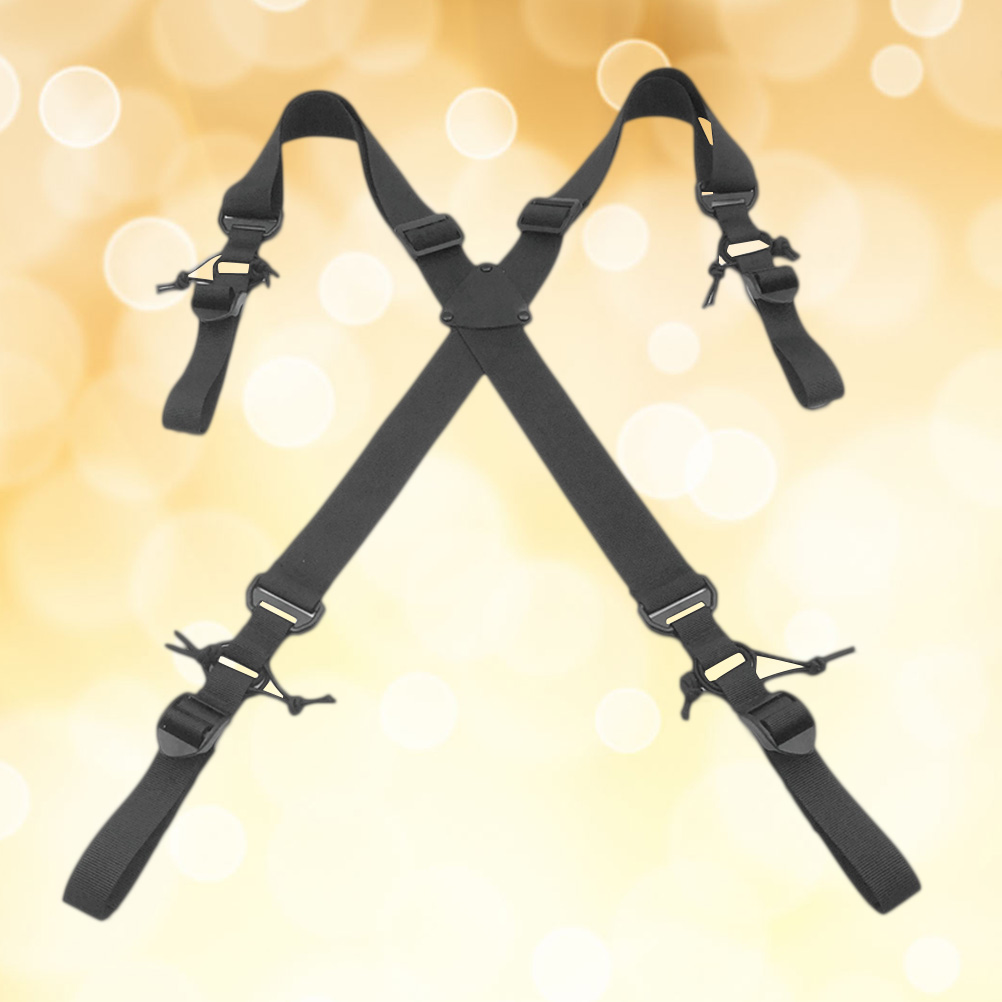 Tactical Bag Shoulder Strap Adjustable Suspenders X-Back Duty Brace Heavy Outdoor Lightweight Durable Easy Clip