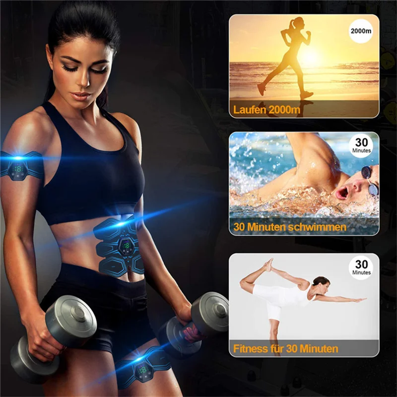 Electric Body Massager EMS Abdominal Muscle Stimulator Wireless Slimming Weight Loss Sticker Fat Burning Unisex Fitness Sticker