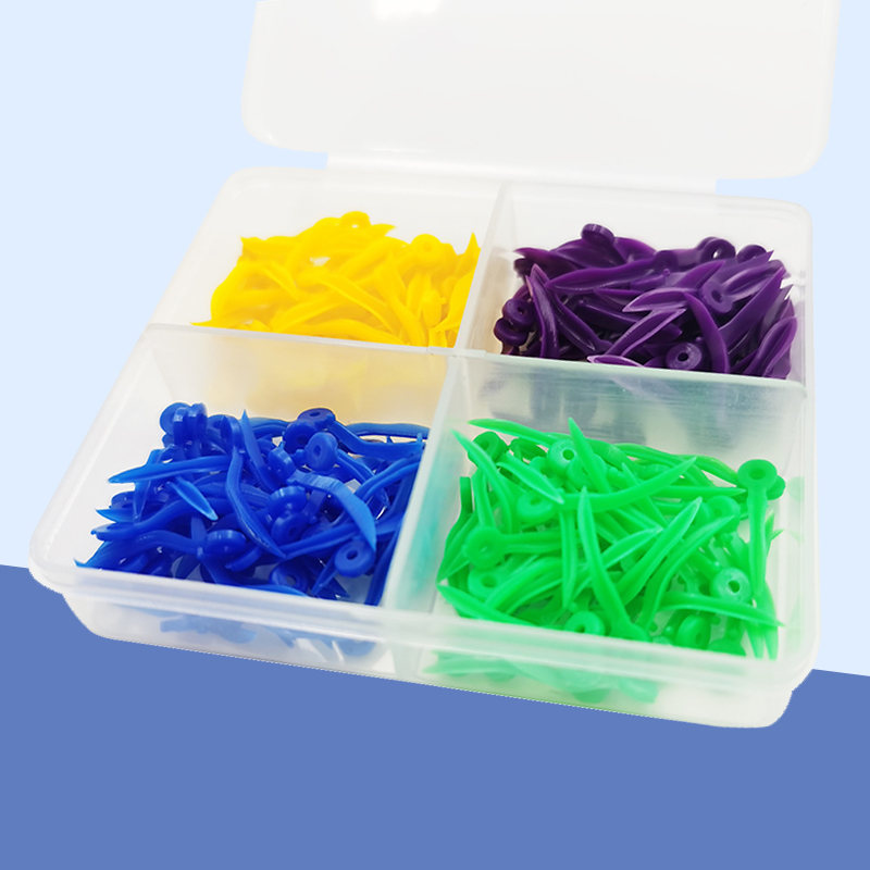 200Pcs Dental Disposable Tooth Gap Wedge with Hole All 4 Sizes Dental Wedges Medical Grade Plastic Dentistry Lab Tools