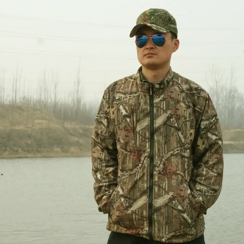 Bionic Camouflage Sniper Thin Fleece Spring Autumn Clothes Coat Traje Caza Multicam Stex Hunting Clothes Tactical Uniform Camo