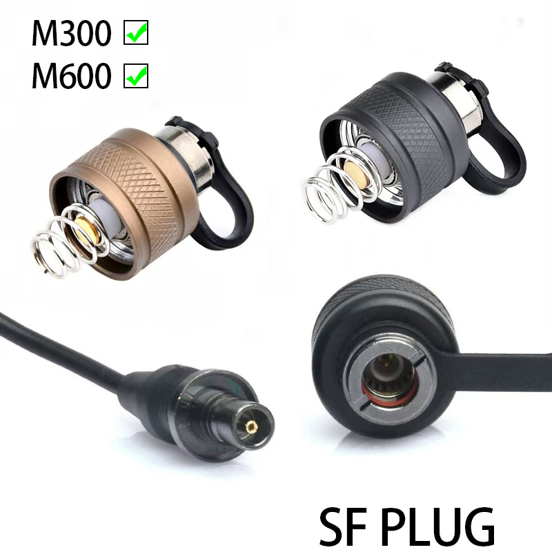 SureFir Scout Flashlight Tail Cap Replace Tail Cover For M300 M600 Weapon Light SF Plug Switch Tactical Flashlight Accessories