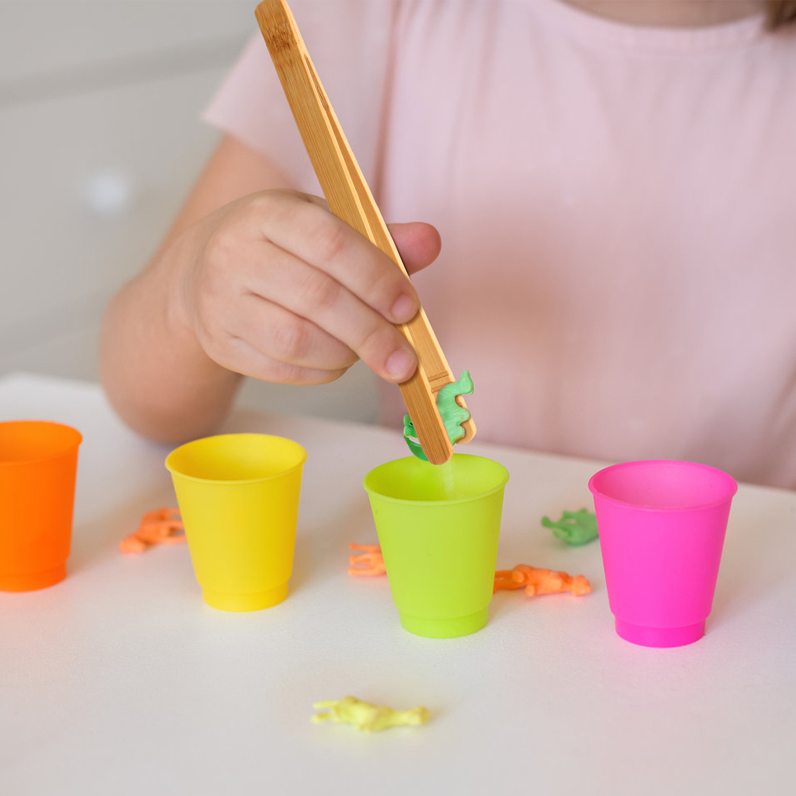 4 Pcs Wood Tweezers Kids Toys Fine Motor Skills Training Tool Montessori Educational Beads Tongs Child Development Toy