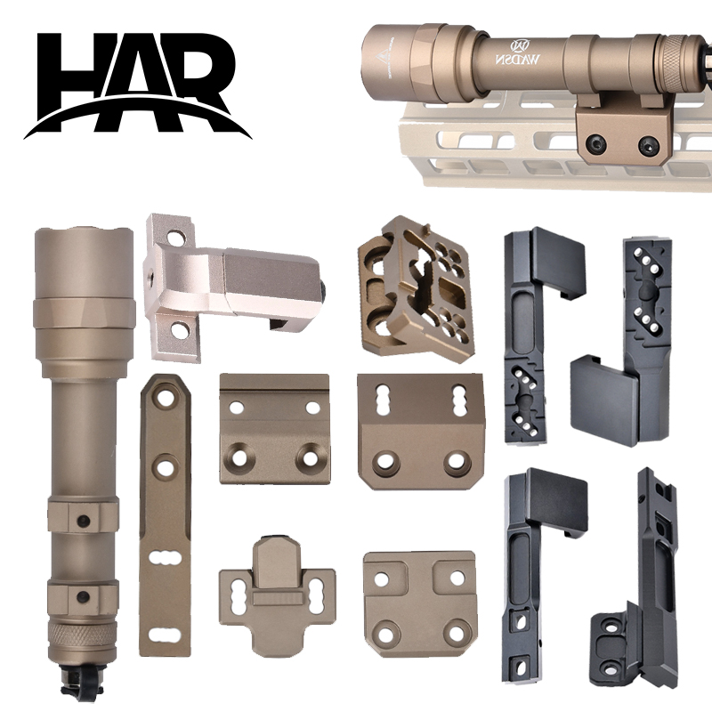 Tactical M300 M600 Flashlight  WADSN Offset Mount Base For PIcatiny Mlok keymod Outdoor Weapon Scout Light Air soft Accessories