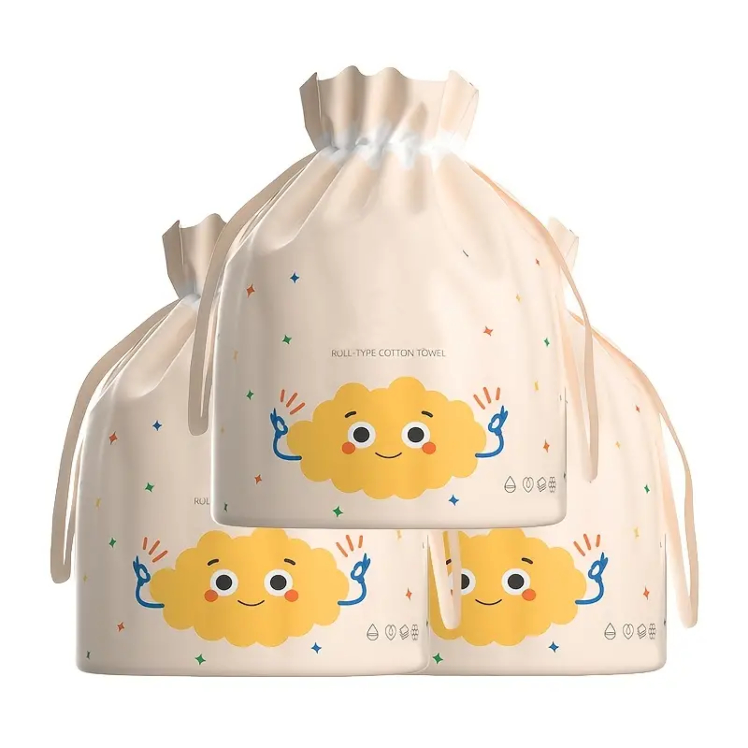 Soft, Gentle, and Skin-friendly Disposable Face Towels made from Pure Cotton, Conveniently Packaged in Cored Roll-type for Makeu