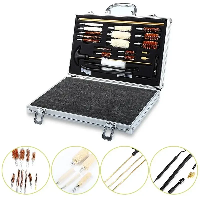 MAGORUI 74PCS Universal Gun Cleaning Kit Pistol Hunting Rifle Shotgun Professional Gun Cleaning Set Brush Tool