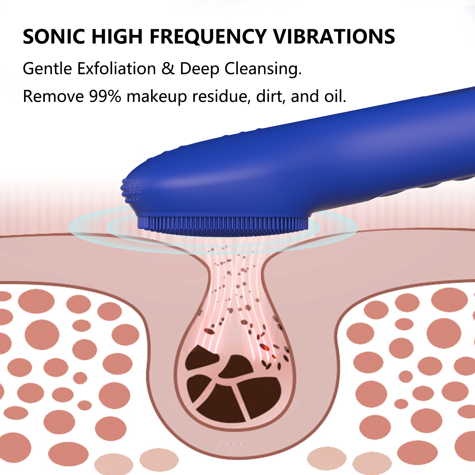 Electric Facial Silicone Waterproof Brush Rechargeable Facial Care Cleaner Instrument