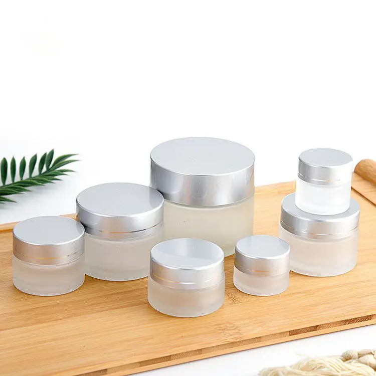 Cosmetics Glass Jar with Lid Packaging for Cream Container Eye Cream Storage Container Cap Face Care Cosmetic Glass Cream Jar