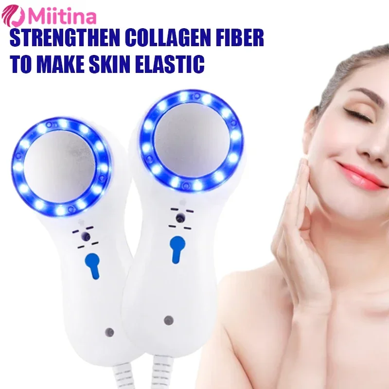 Facial Cold Hammer Blue Light Facial Skin Lifting Tighten Ice Healing Led Photon Rejuvenation Massager Shrink Pores Beauty Care