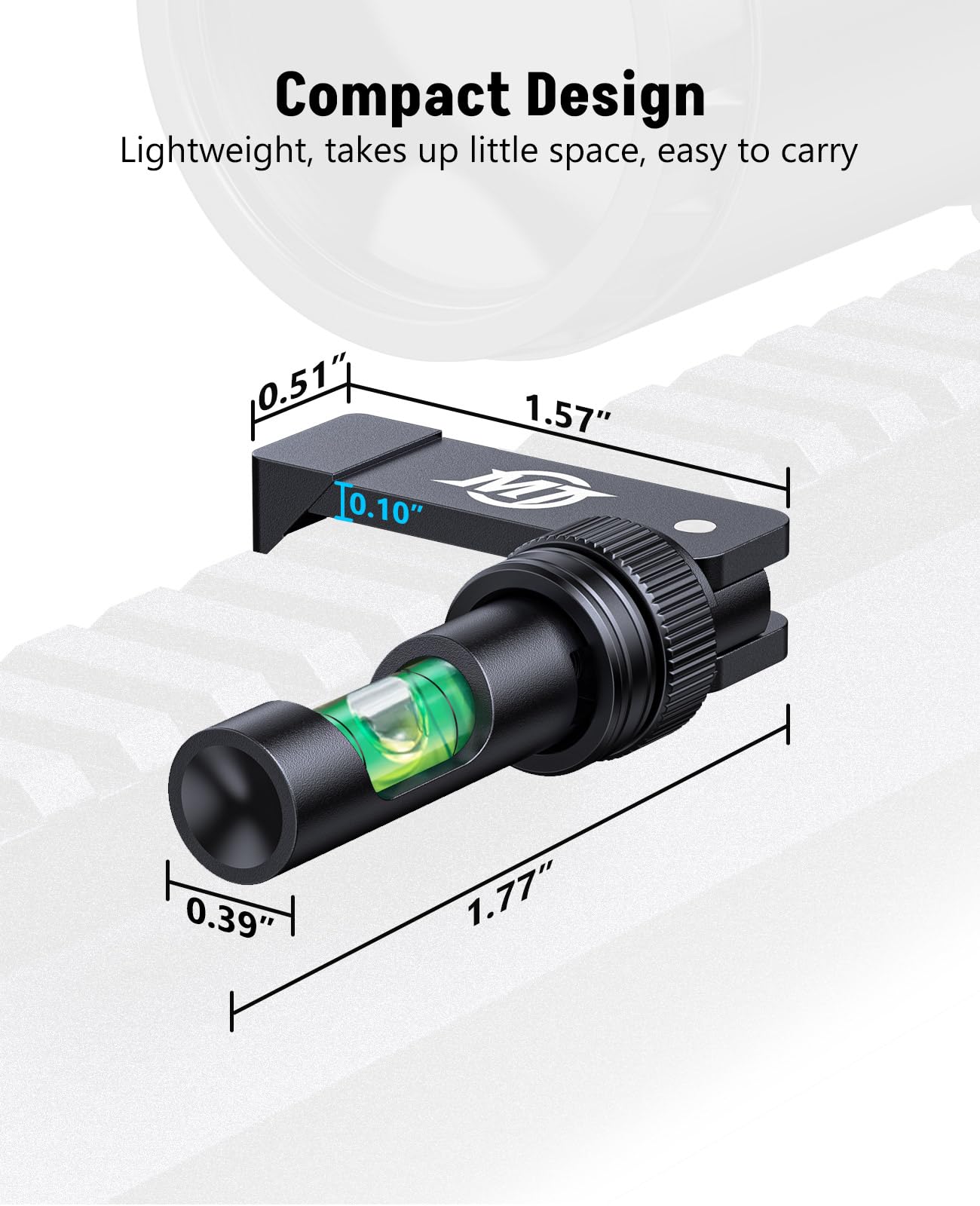 MidTen Scope Bubble Level Foldable Lightweight Compact Leveling Kit Low Profile Anti-cant Optic Leveling Tool For Picattiny Rail