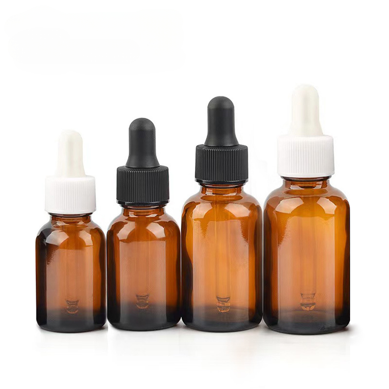 15ml Essential Oil Bottle  Tea Colored Essence Original Solution Dropper Bottle  Light Proof Glass Sub Bottle