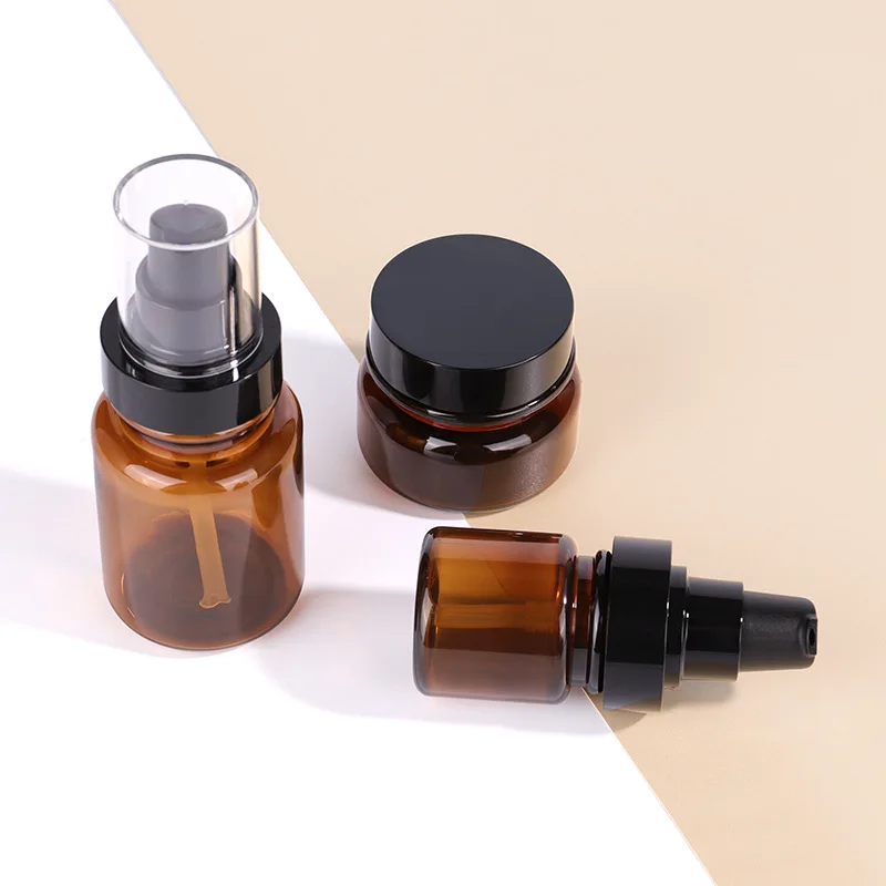 40ml-120ml Amber Empty Spray Lotion Bottles Brown Refillable Bottle Aromatherapy Perfume Mini Bottle Cosmetic Containers 1pcs