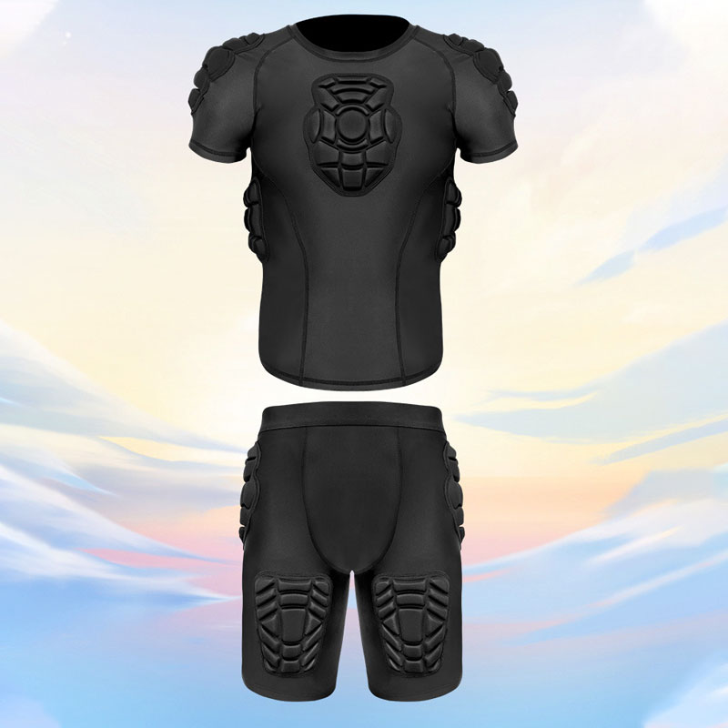Anti collision short sleeved men's and children's goalkeeper clothing, football, basketball training, baseball chest protector