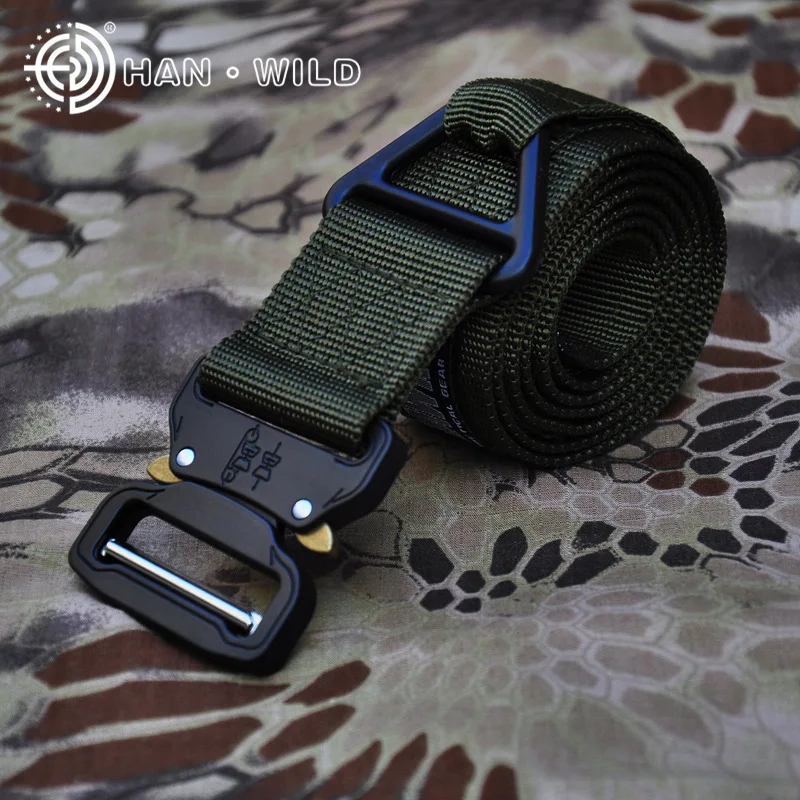 Multifunctional Outdoor Tactical Belt for Men, Nylon Camouflage Belt, Military Training, Hunting Clothing Accessories