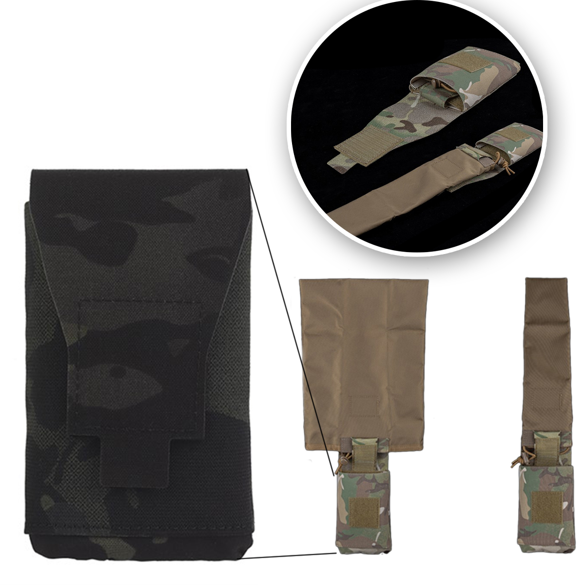Tactical Molle Folding Recovery Bag Quick Deployment Magazine Bag Convenient Large Capacity Outdoor Hunting Storage Pack