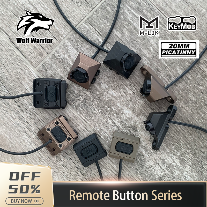 Tactical UNIT ModButton Hot Button Pressure Remote Switch Mlok Keymod 20mm Rail For Surefir M300 M600 DBAL-A2 PEQ15 2.5 SF PLUG