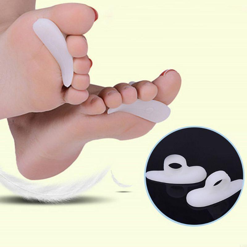 2Pcs/pair Unisex Hammer Toe Cushions Silicone Protector Separator Gel Support Pads Temporary Corrector Straightener Bunion Guard