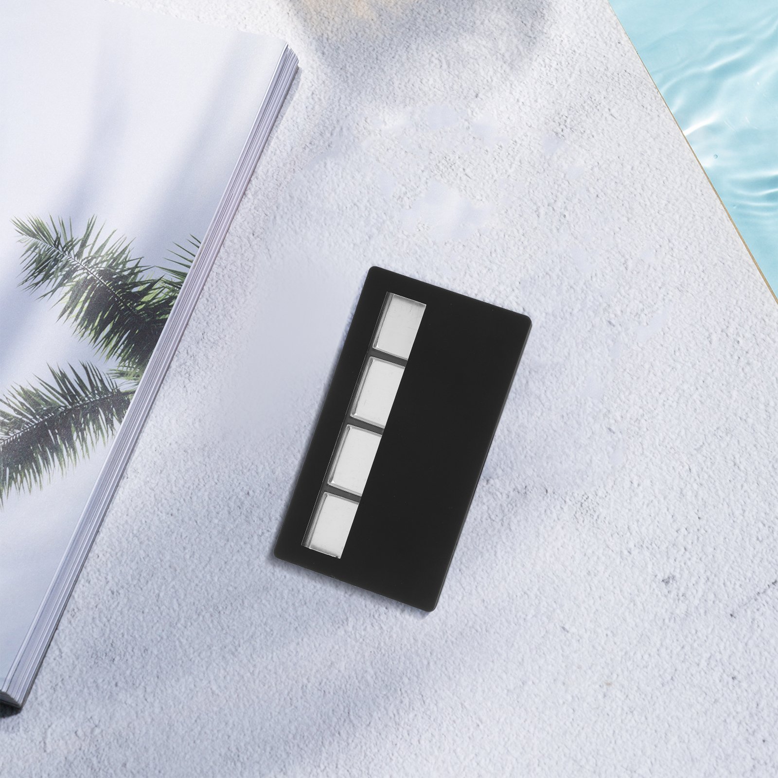 4pcs Eyeshadow Palette Mini Makeup Container Small Size Portable Long Service Empty Eye Shadow Pallet Time Compact Powder Case