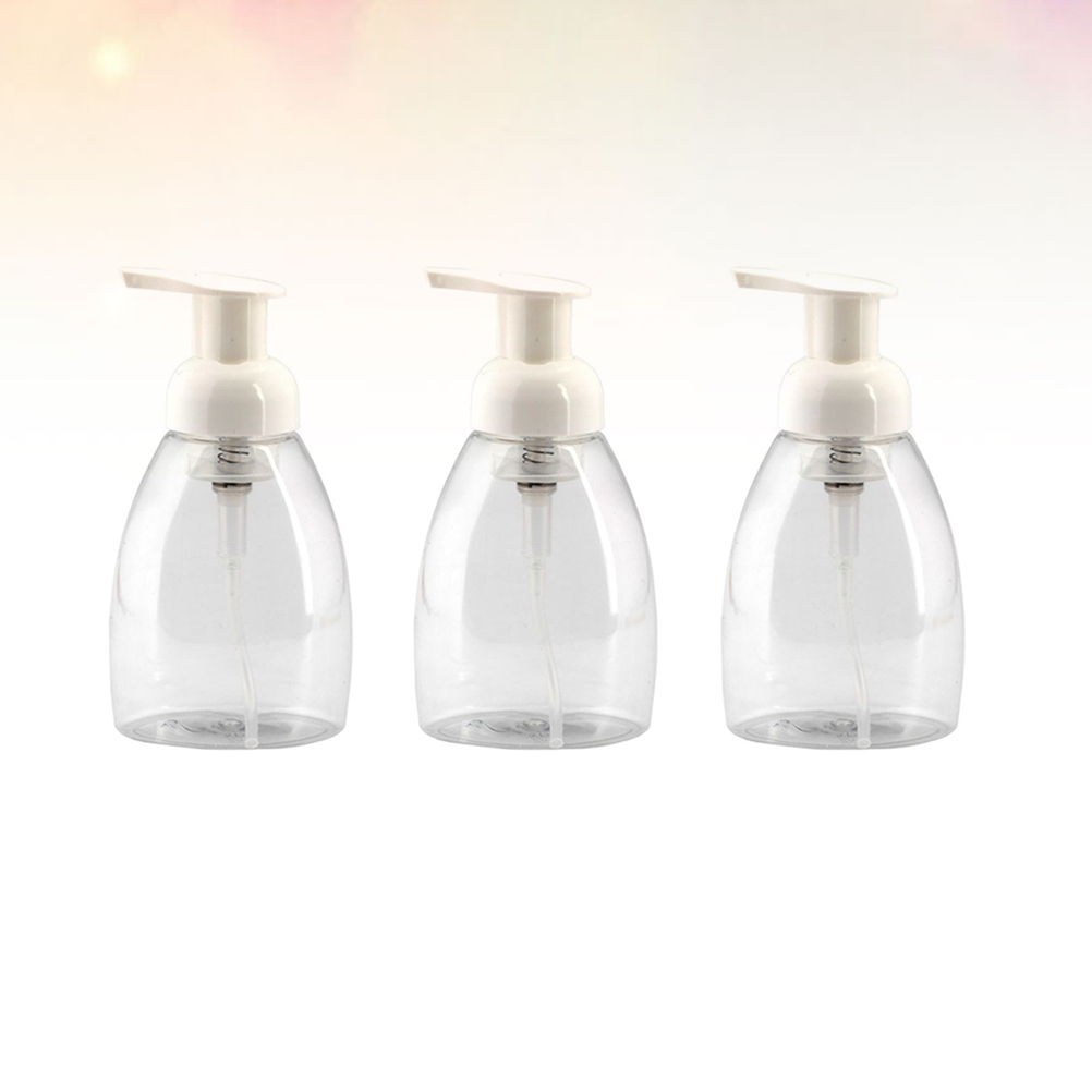 3 Pcs Travel Lotion Bottle Shampoo Dispenser Portable Cosmetics Container Emulsion Foaming Plastic Pump