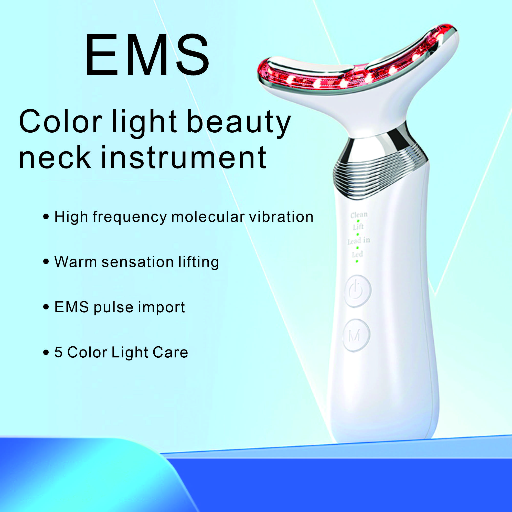 5-color portable skin stretching massager, facial machine, neck lifting beauty device, facial shaping tool, neck massager