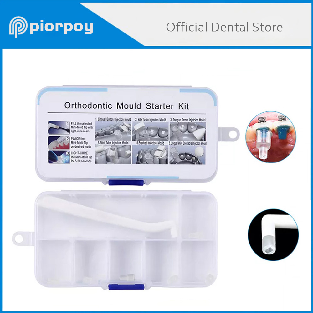 Dental Mould Starter Kit Orthodontic Mould Mini Accessories Injection Tubes Lingual Button Set Quick Built Dentistry Filling