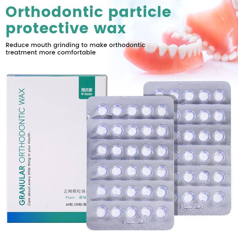 60Pcs Dental Orthodontic Wax Portable Protective Wax Individually Packaged Anti-grinding Relief for Braces Bracket Wire