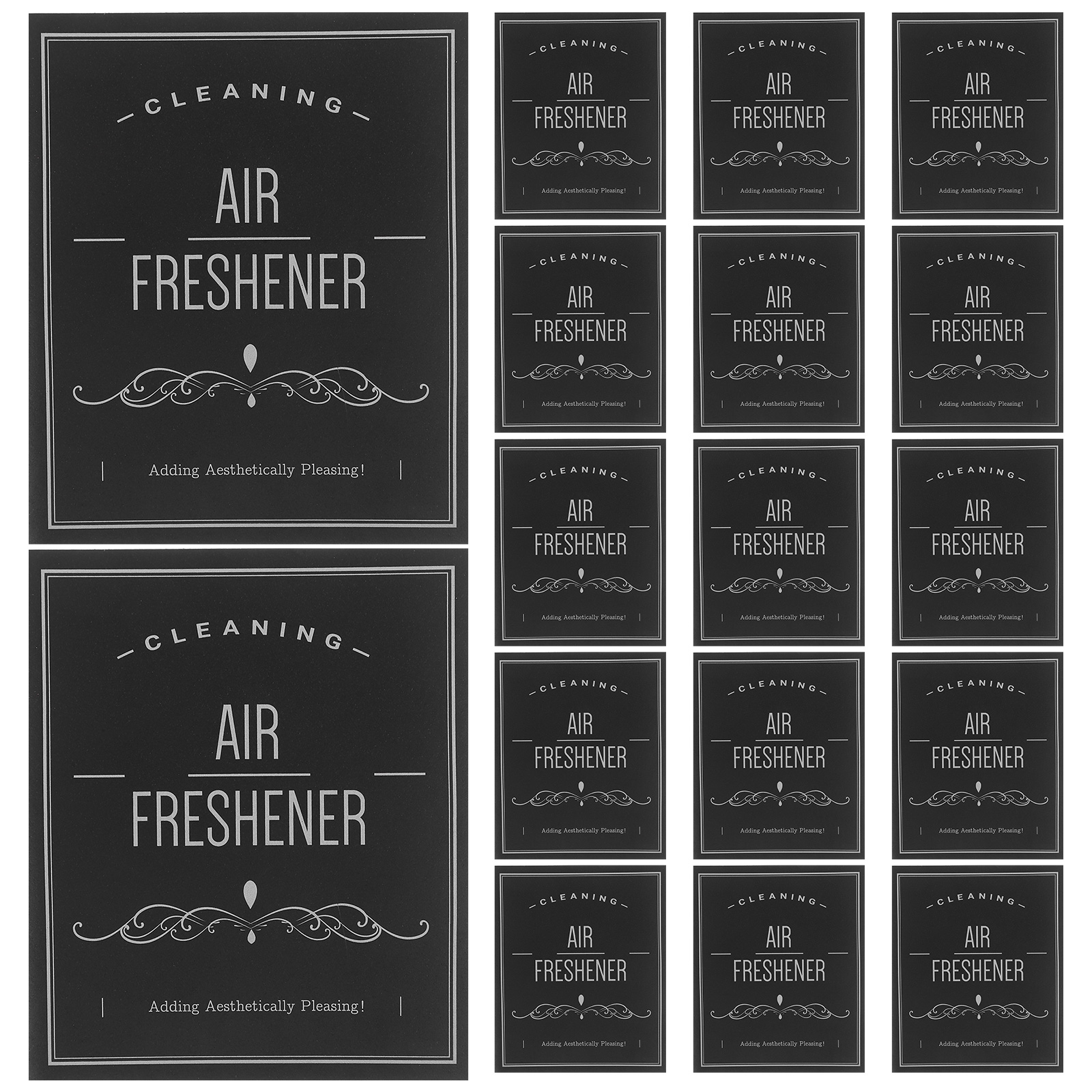 24 Waterproof Self-adhesive Labels for Bathroom Containers 2 Sets Shampoo Bottle Stickers PVC Material Easy to Install