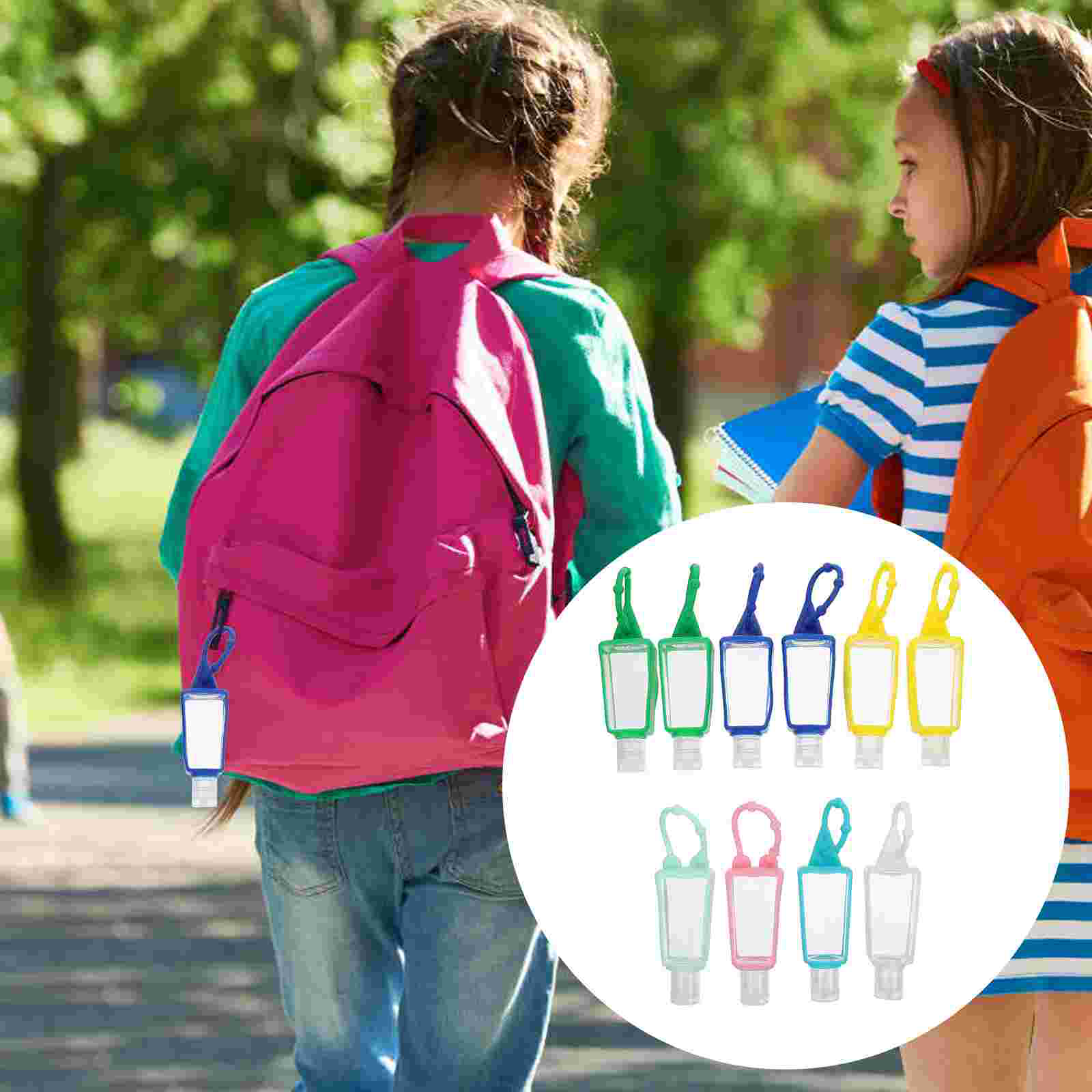 10 Pcs 30ML Silicone Bottle Covers Hand Holders Reusable Mini Travel Bottles Carrier for Purse Diaper Bag