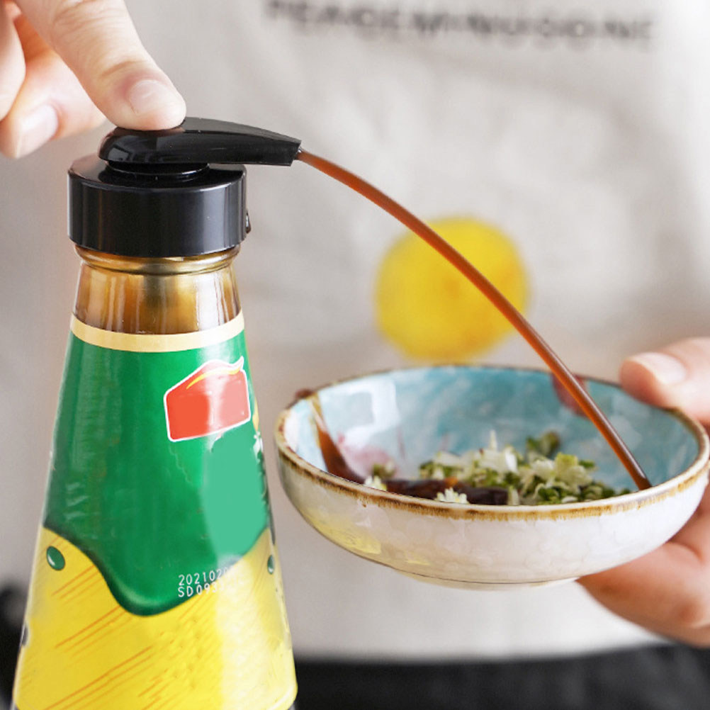 Oyster Sauce Pump Squeezer 10 Sets Durable PP Material Travel Dispenser Bottle Press Mouth Easy Installation Practical Use