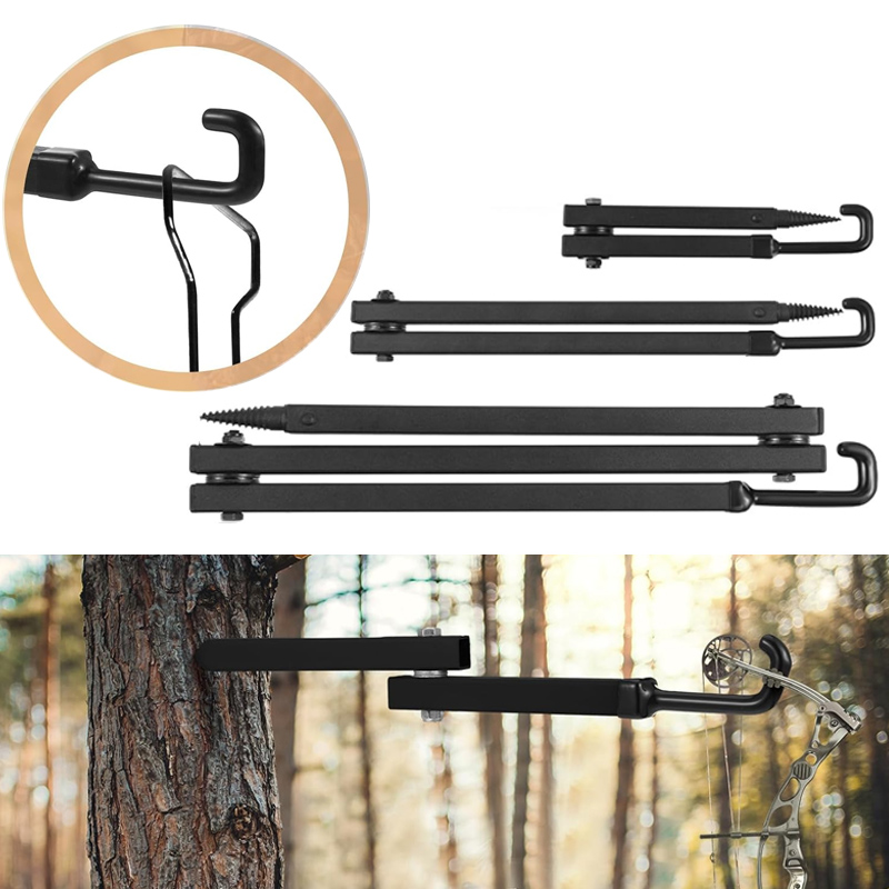 Tree Stand Bow Hangers Bow Hunting Folding Bow Holder Archery Shooting Gear for Tree Stand Outdoors Hunting Supplies