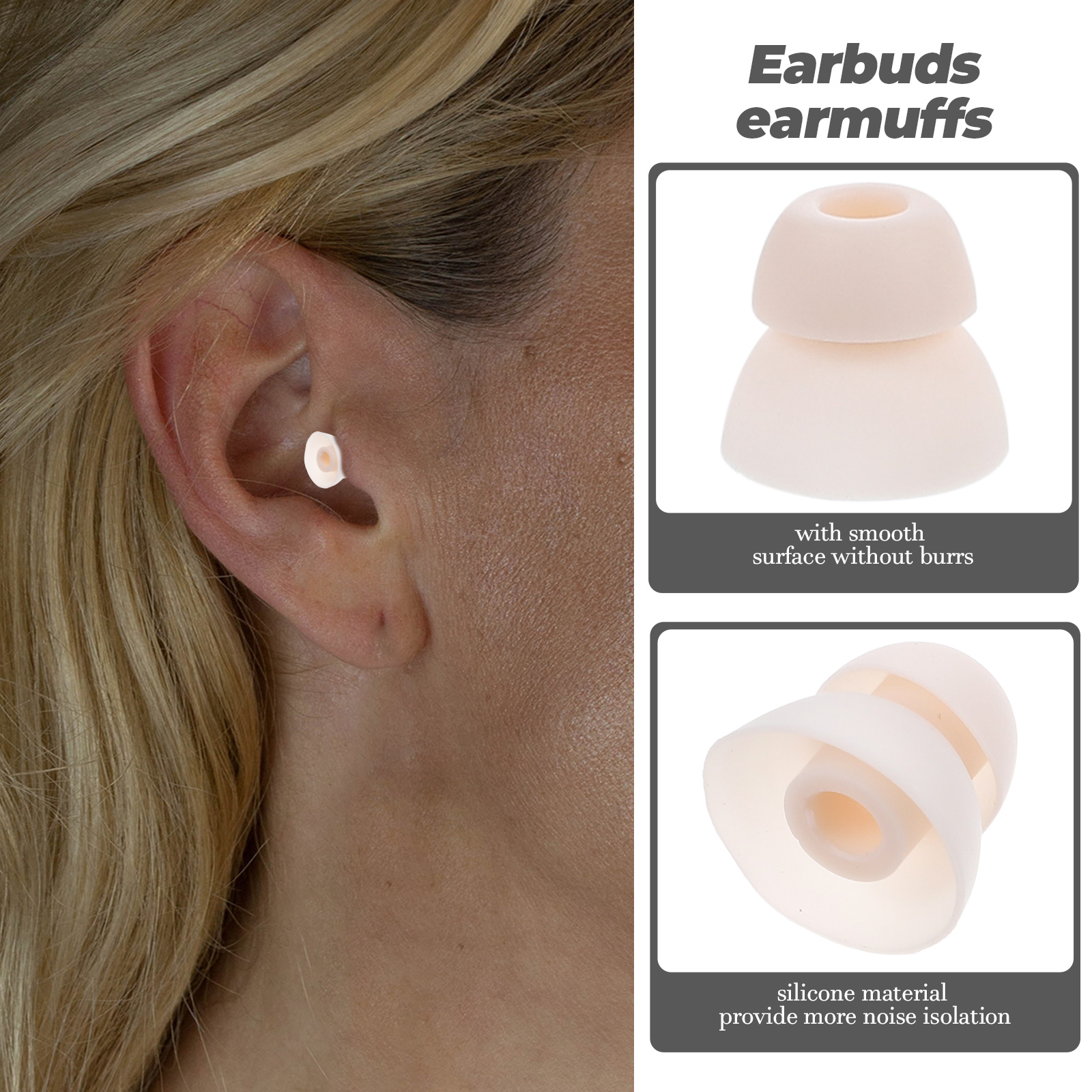 8 Pcs Earphone Earbuds Cover Fitness Accessories Tip Plug Tips Case Silicone Sleeve for